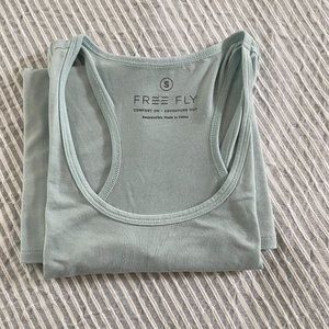 Free Fly Women's Bamboo Racerback Tank in Tide Pool, Small
